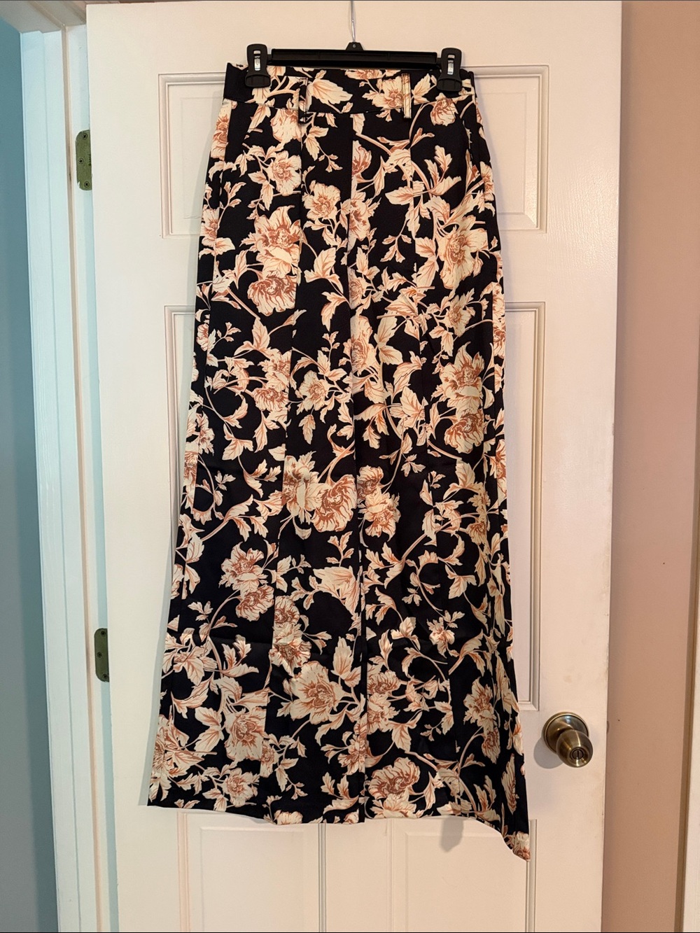 VENUS Satin-Style high-rise wide leg pant